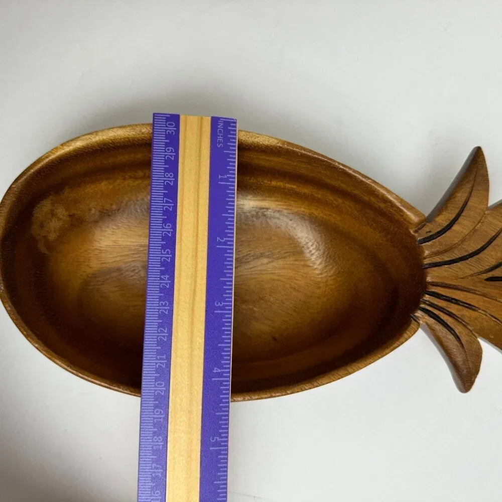 Vintage Pineapple Wooden Bowl